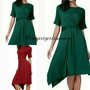 🆕⭐"Lola" Dark green jersey dress